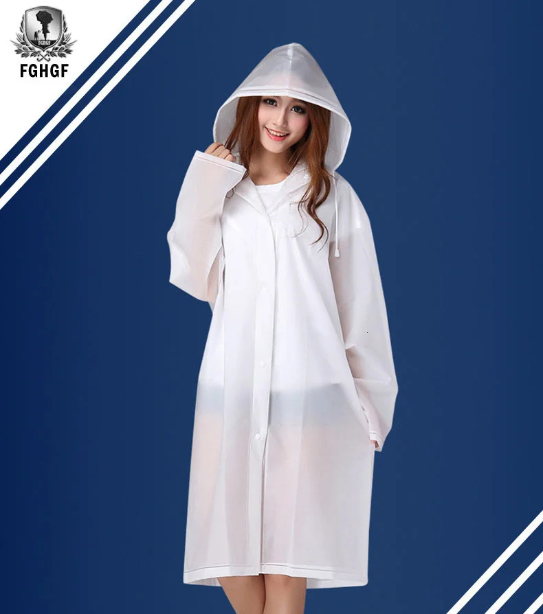 FGHGF Moda EVA Mulheres Raincoat Espessamento Impermeável