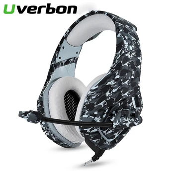 

Game Headphones Camouflage Headset K1 Bass Stereo Game Earphones For Phone Laptop PC Tablet Gamer with Mic Wired Gaming Headset