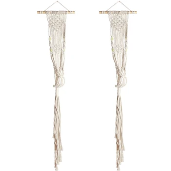 

2PCS Gardening and Greening Creative Flower Pot Net Bag Woven Hanging Basket Home Decoration