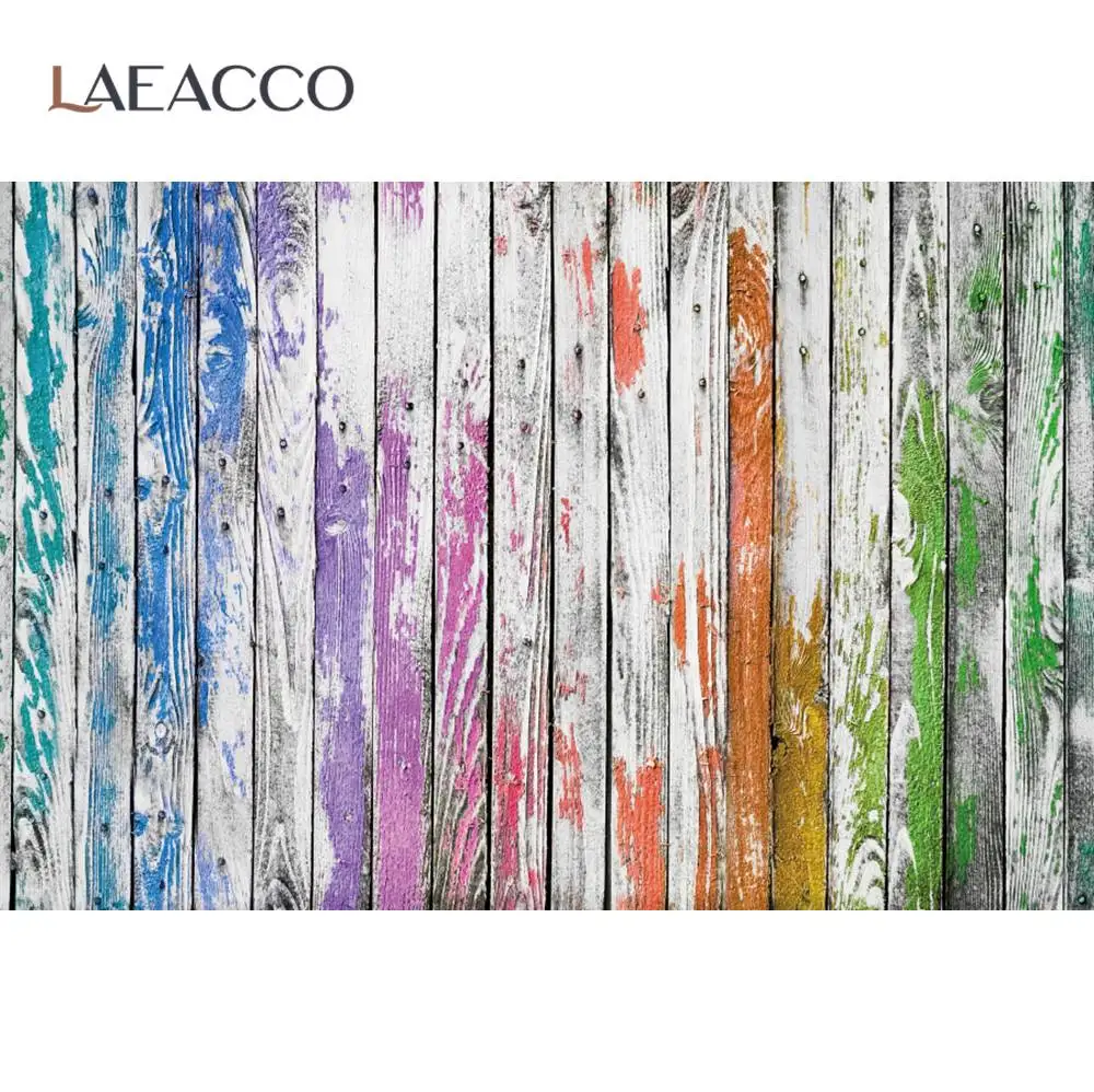 

Laeacco Color Fade Wood Board Plank Hardwood Peeled Texture Pattern Photographic Background Photo Backdrop Photocall Photostudio