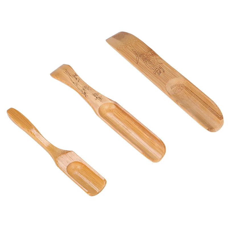 Chinese Style Bamboo Tea Spoon Natural Kongfu Shovel Ceremony Fish Shape Teaware Accessories | Дом и сад