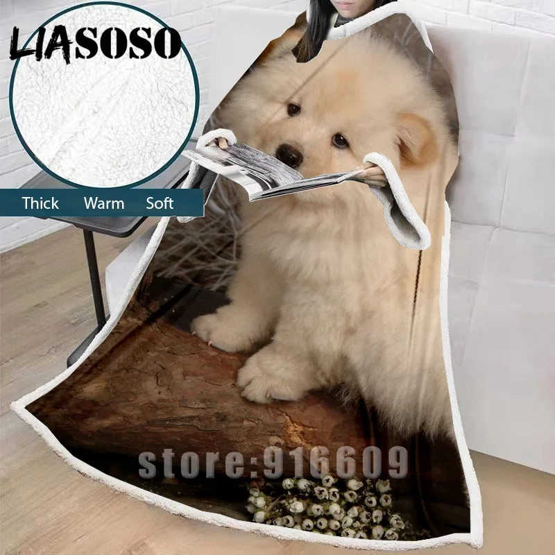 LIASOSO зимнее «ленивое» одеяло с 3D принтом в виде собаки, одеяло с рукавами, семейное одеяло, мягкое теплое одеяло, покрывало, одеяло, накидка - Цвет: 2