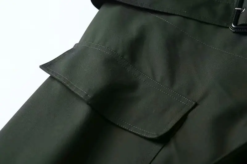 Стиль сафари Женская бумажная сумка завернутая линия юбка faldas mujer Женские Карманы патч пояса для похудения юбки в деловом стиле QUN436