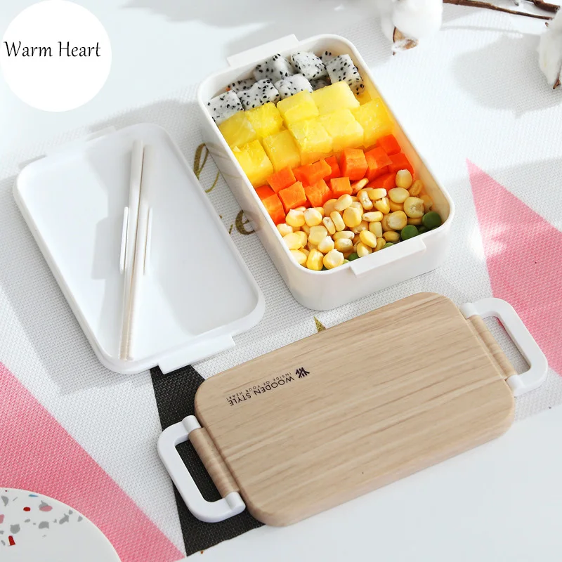 

Leakproof Eco-friendly Portable Lunch Box Rectangle Plastic Microwavable Dinnerware Set Bento Box Food container