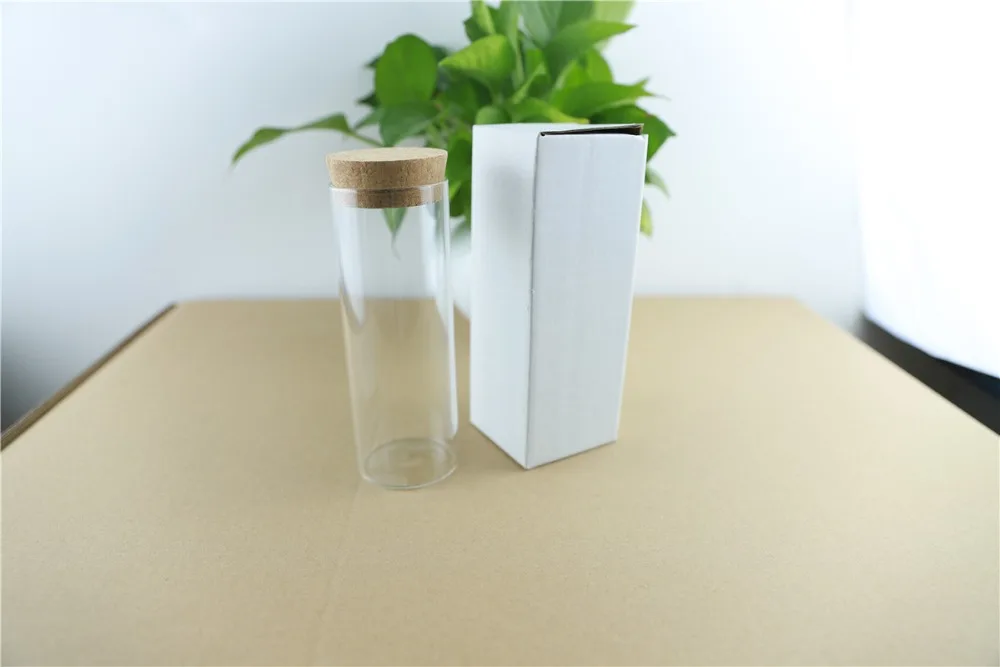 3pcslot 55150mm 240ml Thick Glass Bottle Cork Stopper Spice Bottles Container Jars Vials DIY Craft (6)