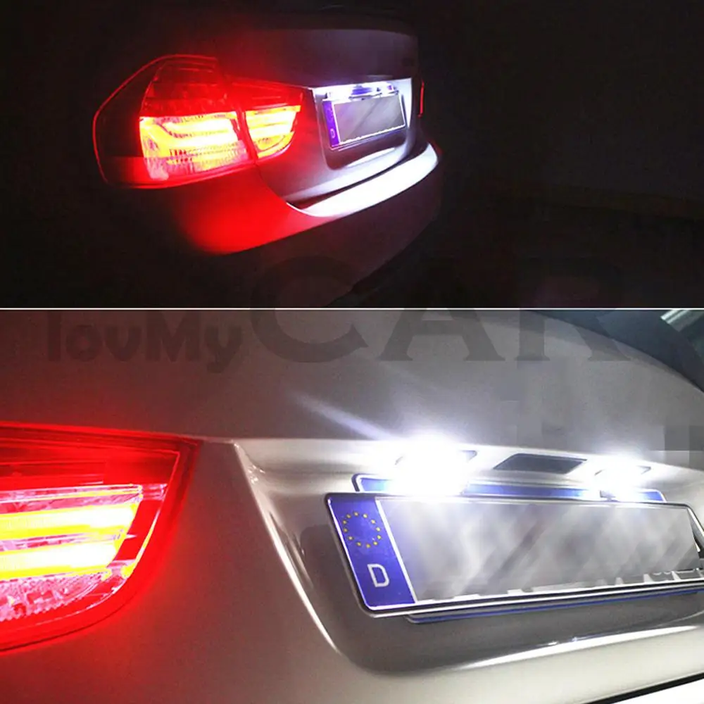 2 шт. номерной знак светодиодный светильник номерного знака для hyundai Coupe I10 I20 Tiburon Coupe III F L2 Ксеноновые белые автомобильные лампы для автомобиля-Стайлинг