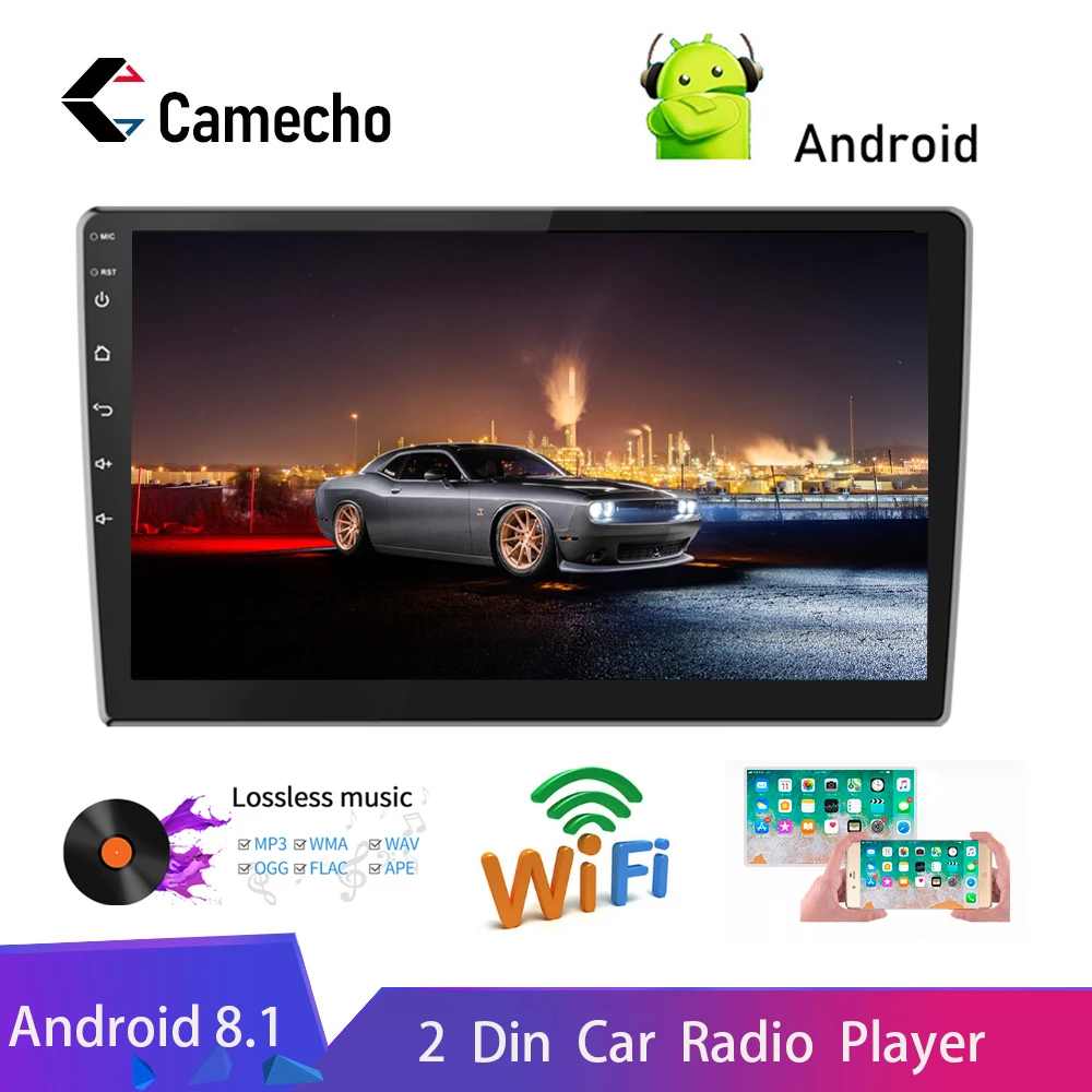 

Camecho Android 8.1 2 Din Car radio 10.1'' HD 1080P 2.5D MP5 Car Multimedia Player Universal GPS WIFI Bluetooth Car Stereo Radio