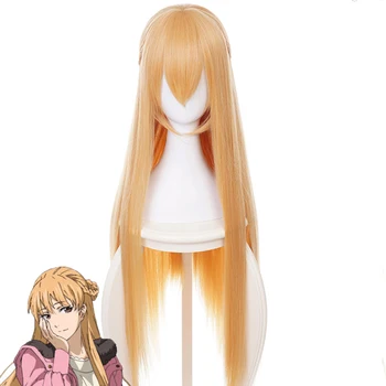 

The King's Avatar Cosplay Wig Orange Long Straight Style Braids Synthetic Hair Halloween Costume Party Play Wigs for Women