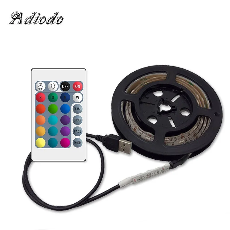 Светодиодная лента USB 2835 RGB светильник 0 5 м 1 2 3 4 60 светодиодов/метр