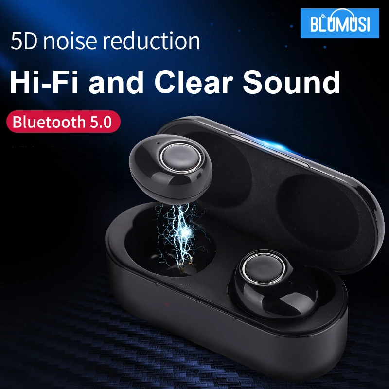 Беспроводные наушники Bluetooth 5 0 TWS стерео звук гарнитура Авто подключение Мини Бас