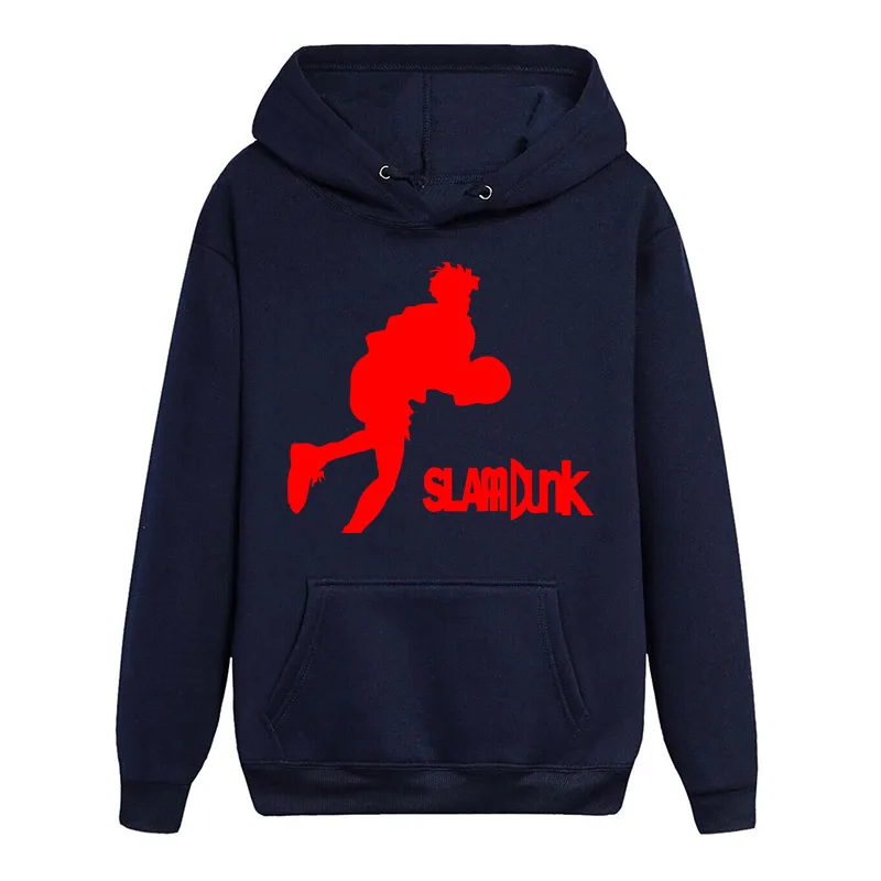 Высокое качество толстовки с длинными рукавами мультфильм SLAM DUNK Rukawa Kaede модный крутой свитер Soild цветов Топы - Цвет: 10