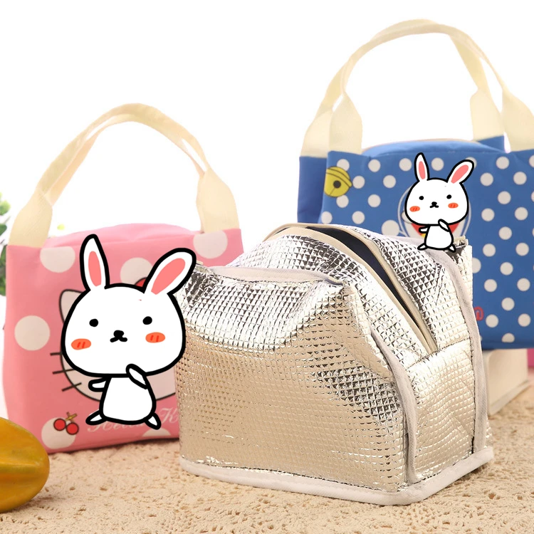 Cartoon Cute Lunch Bag For Women Girl Kids Children Thermal Insulated Lunch Box Tote Food Picnic Bag Milk Bottle Pouch (6)