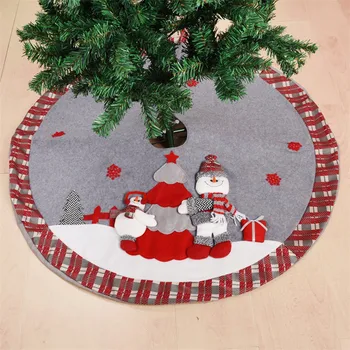

New Year Decor Accessories 100cm Santa Claus Snowman Christmas Tree Skirts Home Decoracion Supply Christmas Decoration for Tree