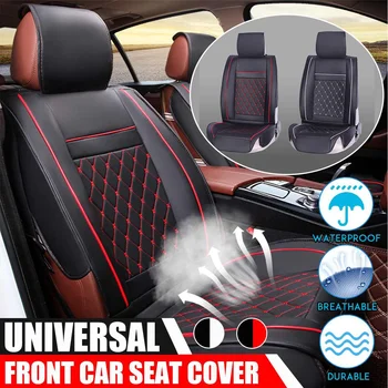 

1PCS Car Front Seat Cover Breathable PU Leather Ice Silk Mat Cushion Waterproof Seat Pad Universal For Most Car Truck