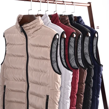

Casual Vest Men Winter Sleeveless Jackets Male New Style Solid Waistcoat Men's Autumn Warm Outwear Plus Size Clothing