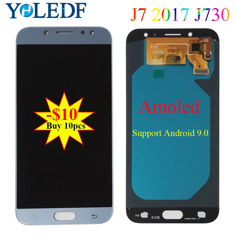 ЖК-дисплей AMOLED для SAMSUNG Galaxy J7 Pro 2017 сенсорный экран J730F J730FM/DS J730F/DS J730GM/DS ЖК-экран |