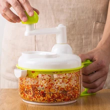 Кухонная мини ручная мясорубка ручная вырубка чеснока измельчитель гаджет для овощей и фруктов спиральный нож морковь разбивание