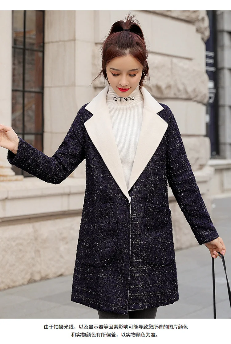 Photo Shoot Autumn And Winter New Style Liangsi Mink Cashmere Mid-length Woolen Jacket Women's Cocoon Loose Thick Coat Wome