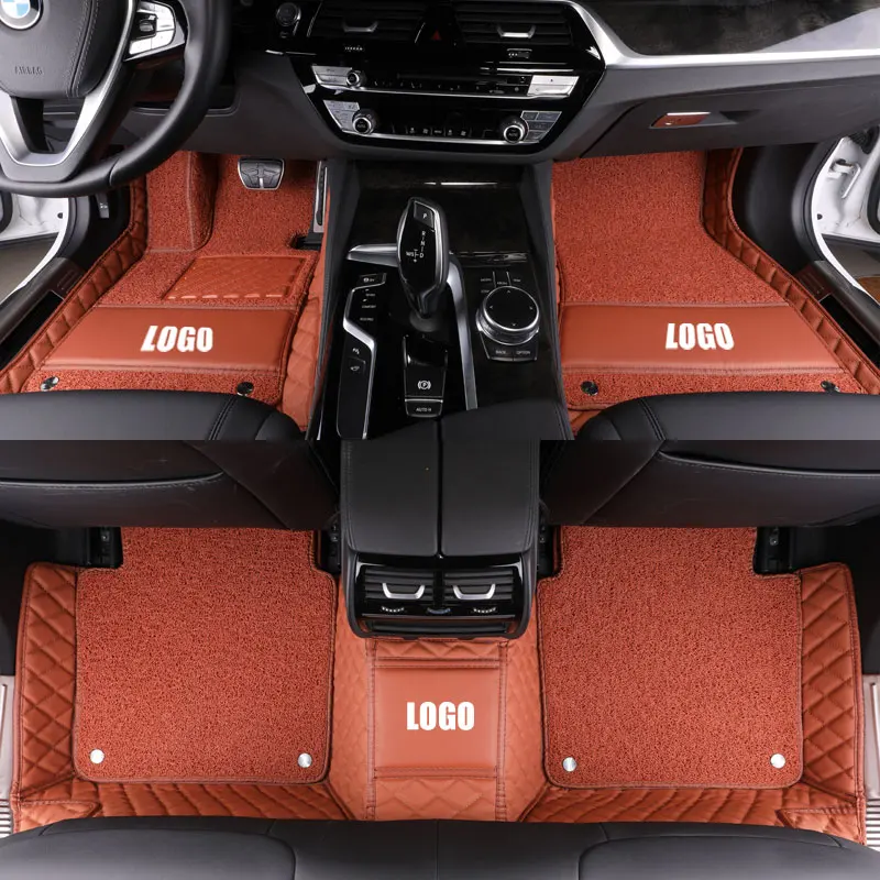 Custom Leather Car Floor Pads for vw Volkswagen Passat B5 B6 B7 B8 SE estate Variant Alltrack