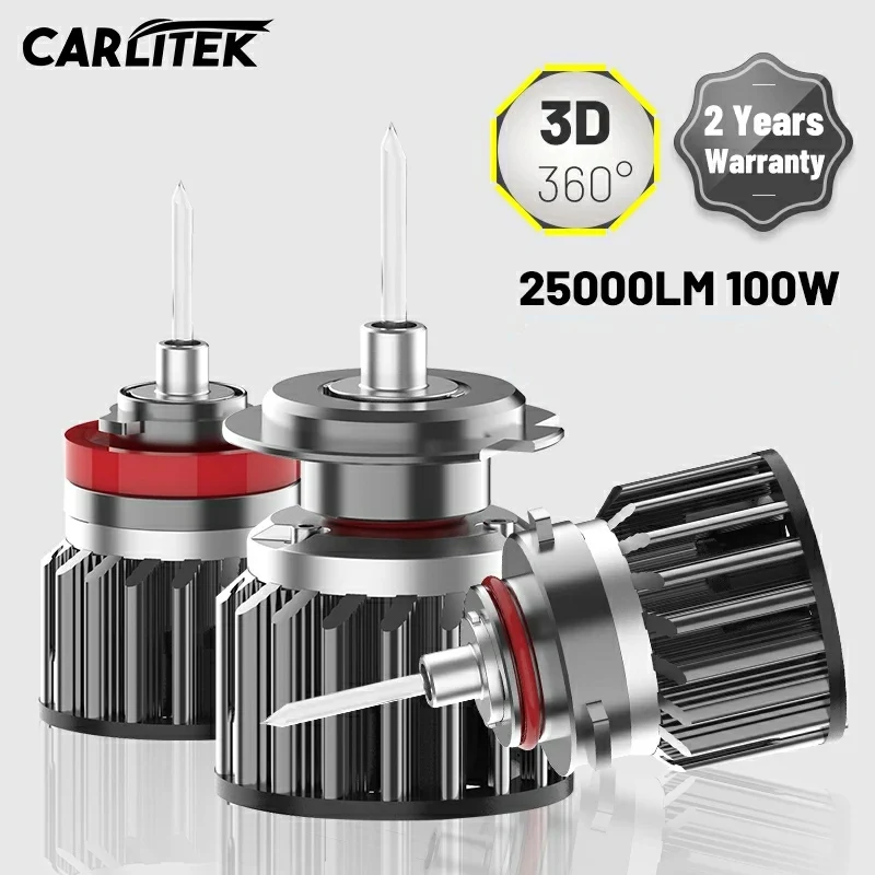 Светодиодная лампа H7 Led с Csp кварцевой трубкой H1 H8 H11 360 Mini HB3 9005 HB4 9006 HIR2