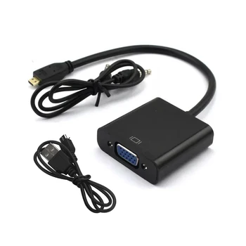 

Raspberry Pi 4 Micro HDMI to VGA Cable Adapter Converter with Audio Cable Micro USB Cable for XBOX PS 3/4 for HDTV