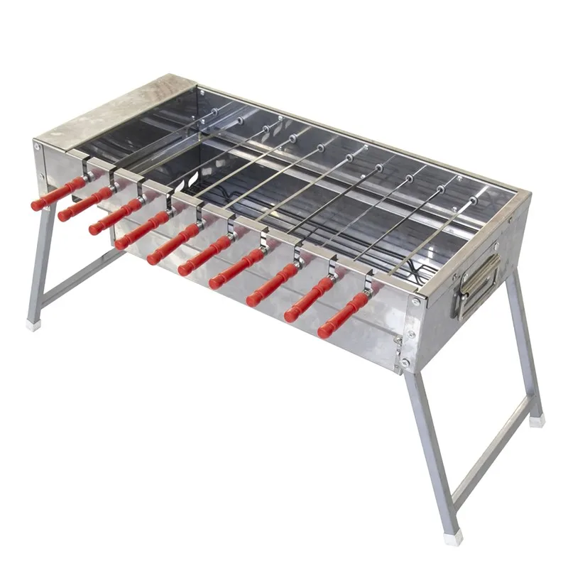 

Stainless steel automatic rotating grill outdoor folding charcoal grill