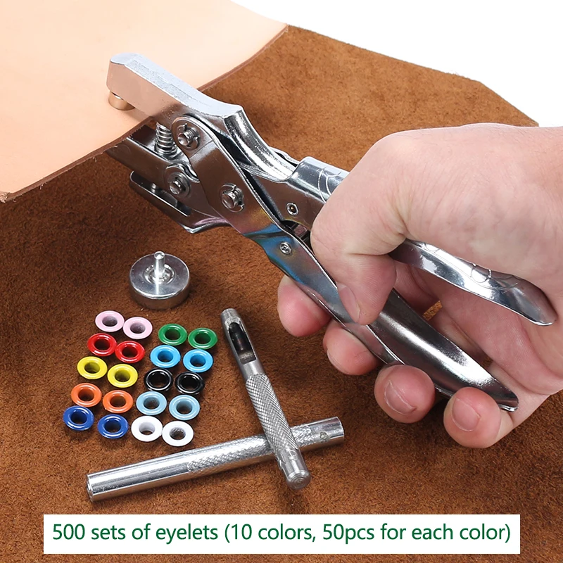 5mm Eyelet Installation Tool Set Iever Pliers Color Metal Air Hole Rivet Button Mold DIY Punching Accessories eyelet punch tool set,eyelet grommet ring,grommet eyelet kit,grommet punch tool,grommet tool kit,grommet tool,eyelet grommet dies,metal eyelet buttons