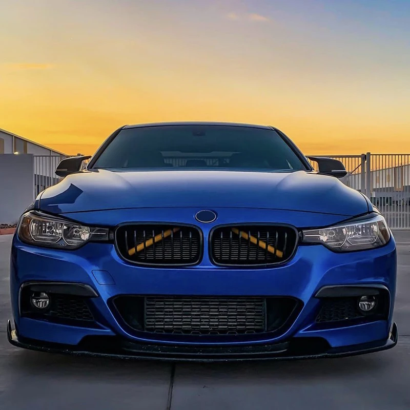 2Pcs Car Front Grille Trim Strips Cover Frame Stickers For BMW F10 E60 F30 F32 F20 F22 F06 F02 F25 F26 G20 1 2 3 4 5 6 7 Series