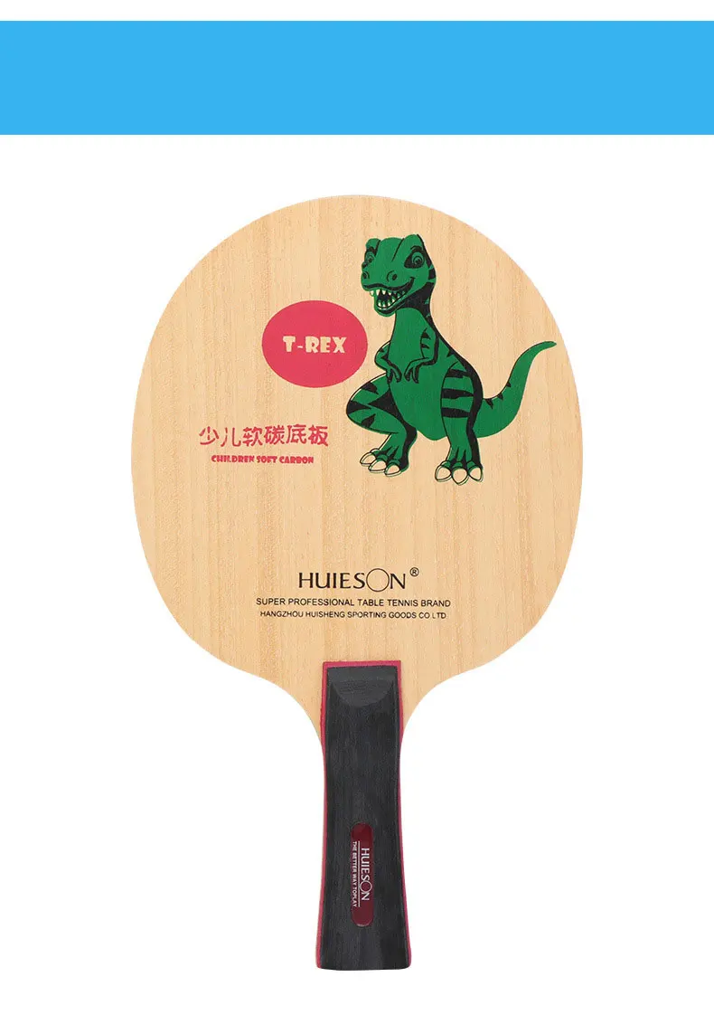 HuIESON Table Tennis Blade 5 Layers Solid Wood Ping Pong Blade Set for Table Tennis Learners Kids Entry Level Racket Cartoons  (7)