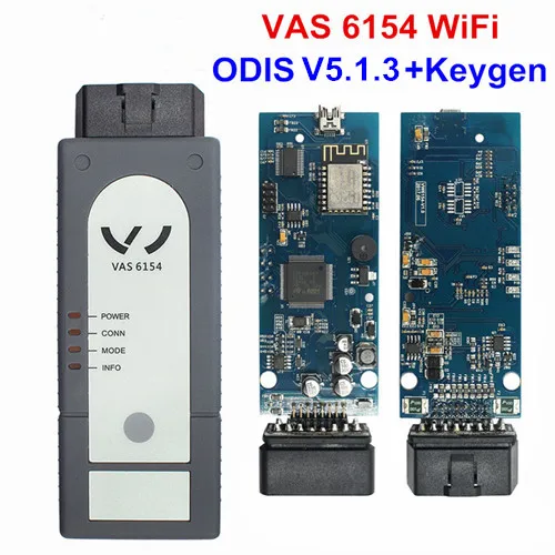 OKI VAS 5054A ODIS V4.4.10 Bluetooth AMB2300 VAS5054A полный чип 4.4.1 OBD2 автомобиля диагностический инструмент 5054 Поддержка UDS для VAG - Цвет: 6154 Wifi