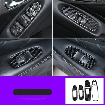 

carbon Fiber Window Lifter Control Window Switch Decor Armrest Panel Trim For Infiniti Q50 Q60 2014-2018 Car Styling Accessories