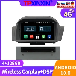 Radio Multimedia con GPS para coche, Radio con reproductor de vídeo, estéreo, accesorios, DVD, 2Din, Android 128, 10,0 GB, para Ford Fiesta 2013   2017