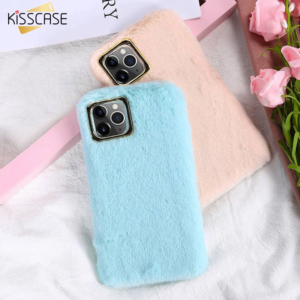 Чехол KISS Меховой чехол карамельного цвета для iPhone 11PRO MAX оригинальная меховая