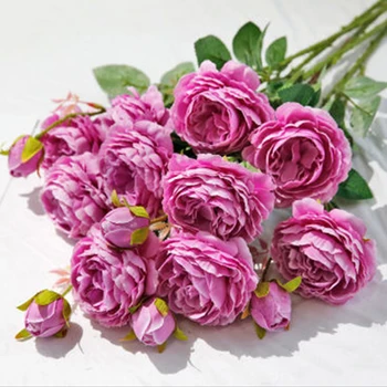 

Rose DIY Party Decoration Vintage Silk Artificial Flowers Small Rose Wedding Fake Flowers Festival Supplies Home Decor Bouquet