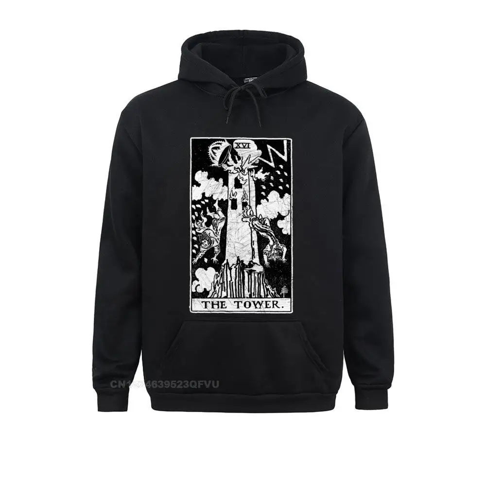Felpa Con Cappuccio Da Uomo The Tower Tarocchi Carta Maggiore Ardog Fortuna Che Dice Occulto Pullover In Cotone Vintage Felpa Con Cappuccio Pullover F