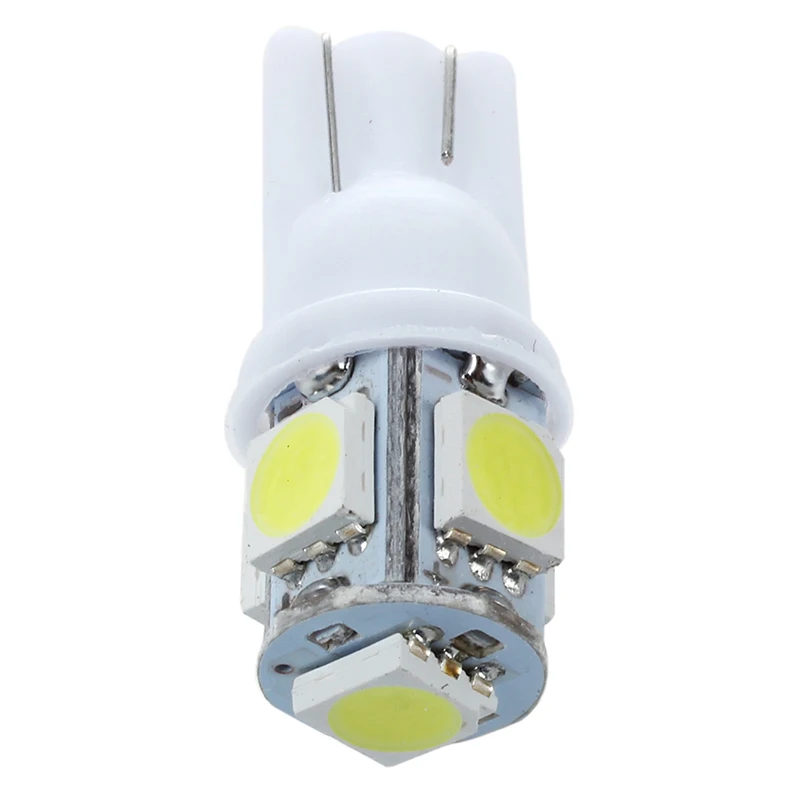 10 шт. W5W T10 5-SMD Белый 5050 Чип светодиодный автомобильный светильник лампы