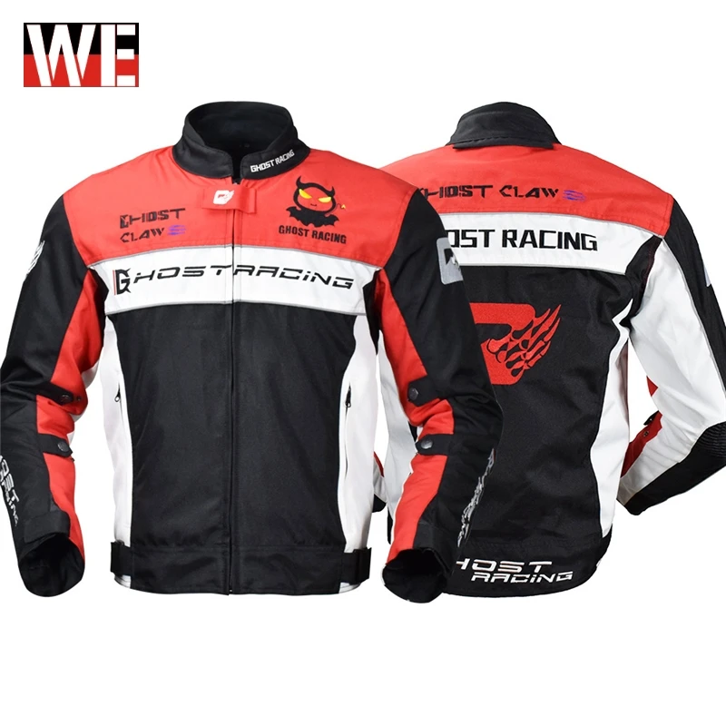 

GHOST RACING Motorcycle Windproof Thermal Protective Racing Jacket with 5 Armor Vest Motorcross Multi-color Riding Jacket