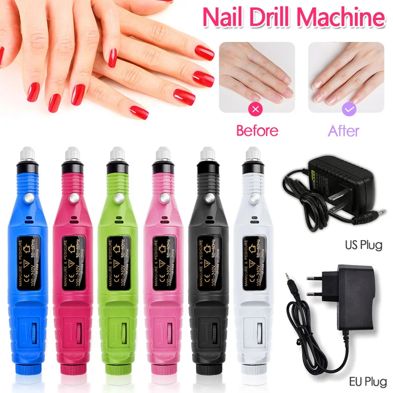 

1Set Electric Nail Drill Machine Kit Apparatus For Manicure Machine Nail Art Pen Pedicure Nail File Tool Kit EU/US Plug Dropship