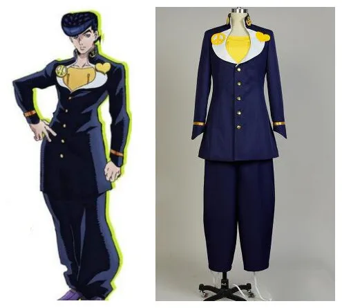 Аниме JoJo's Необычные Приключения Josuke Higashikata Косплей Костюм вечерние карнавальный костюм на Хэллоуин для взрослых на заказ любой размер