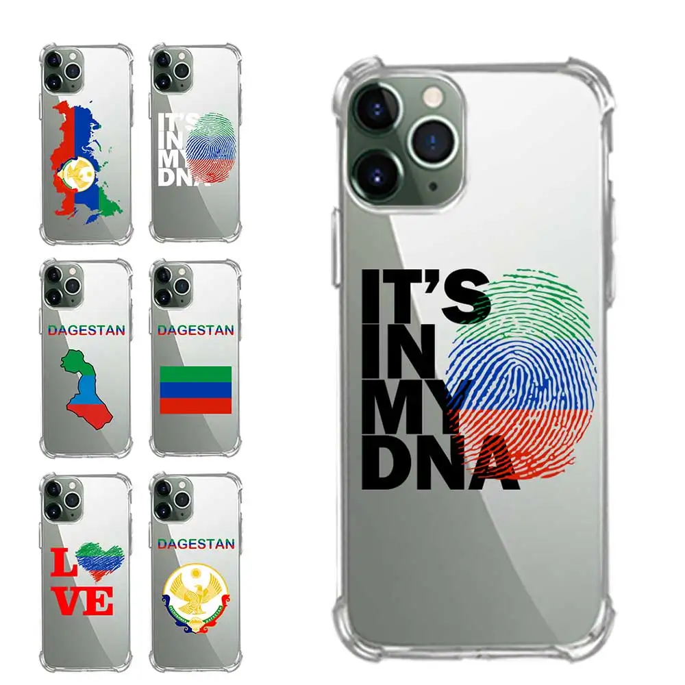 Чехлы из прозрачного ТПУ для Samsung A50 A70 M20 M30 NOTE S 9 10 11 20 Plus Pro Dagestan Flag|Бамперы| |