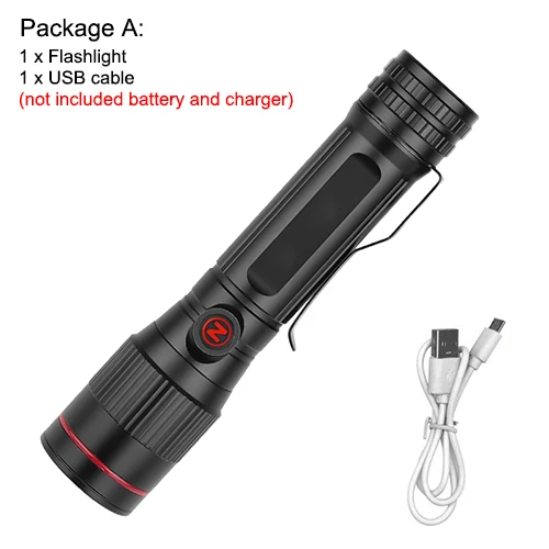 Многофункциональный тактический фонарь 18650 OSRAM P8 светодиодный фонарик с тремя режимами зарядки usb масштабируемый светодиодный перезаряжаемый фонарик - Испускаемый цвет: Package A