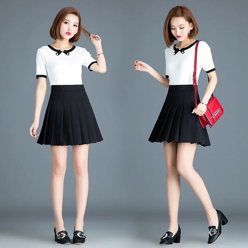 

2019 Autumn And Winter New Style Short Skirt Spring And Autumn New Style High Waist Skirt Women's A- line Pleated Skirt Versatil