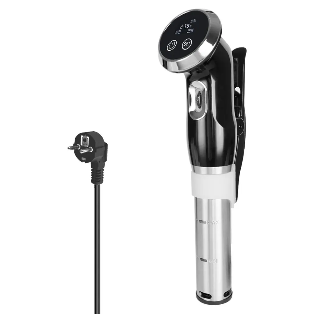 

Vacuum Slow Sous Vide Food Cooker 1500W Powerful Immersion Circulator LCD Digital Timer Display Stainless Steel Rod SV-8001