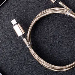 Usb-кабель 2.4A быстрое зарядное устройство 1 м с одной головкой плетеные usb-кабели для iphone Xs Max Iphone6 6s Puls Ipad Mini 1 2 3 4 оборудования - Цвет: Rose gold