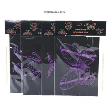

Kleine en Grote Twee-in-een Magic Color Scratch Art Paper Coloring Kaarten Schrapen Tekening speelgoed voor Kinderen kids GYH
