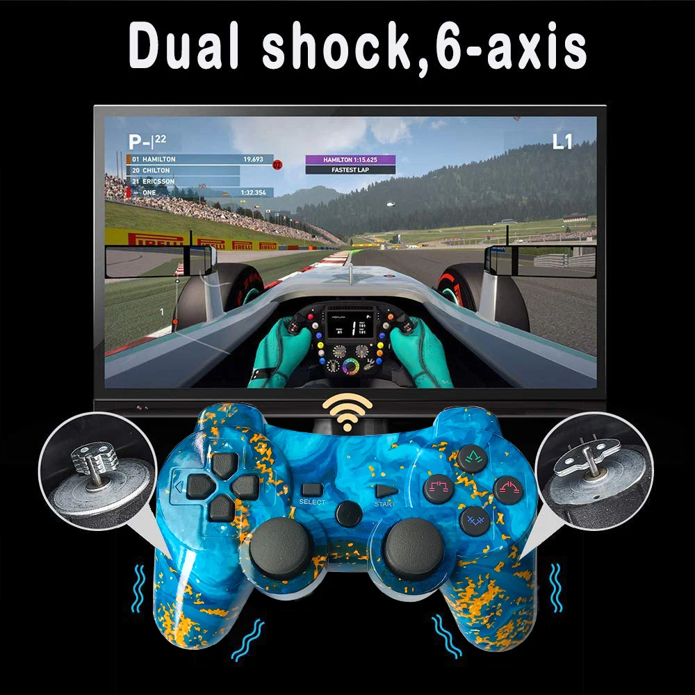Беспроводной геймпад Double Shock для Playstation 3 контроллер Sixaxis PS3 Pubg игровой Ps3 |