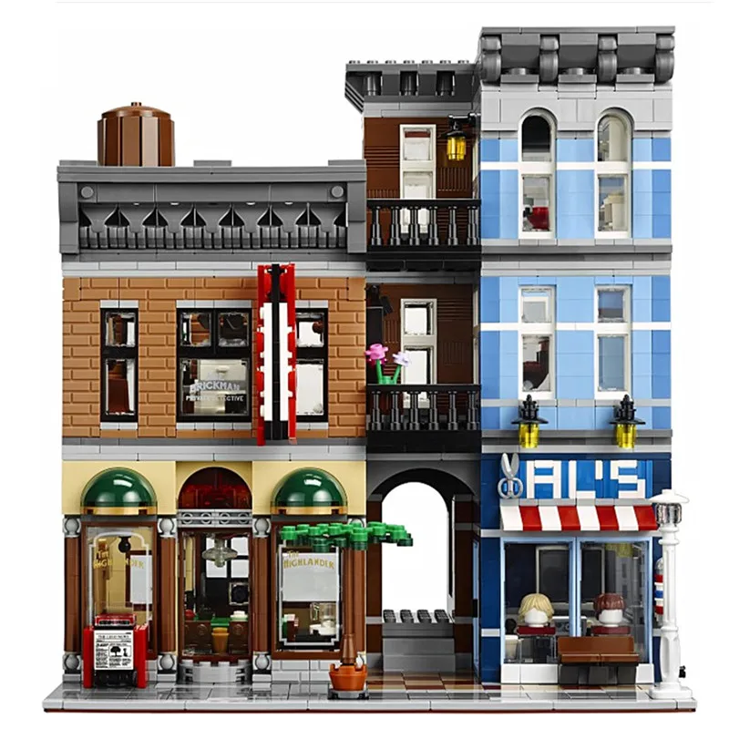 

building blocks creator detective's office Architecture Model 30008 bricks City Street Series Compatible With 10246 Children toy