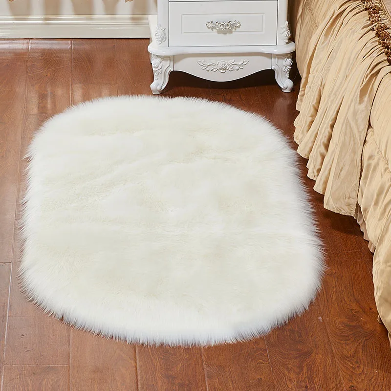 

Living room carpet white plush bedroom mattress tea table carpet floating window mat window decoration