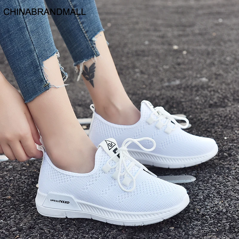 

Women's Breathable Mesh Weaving Socks Shoes Sneakers Casual Flats Student Non-slip Walking Soft Running Shoes Zapatillas Mujer