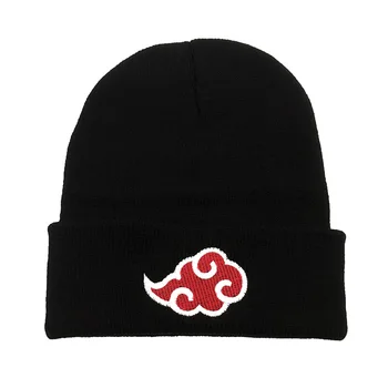 

Anime Naruto flaky clouds Cosplay Knitted Embroidery hat cap Model keep warm winter Gift